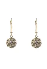 Baked Beads Etched Dragonfly Earrings
