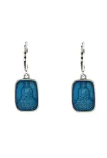 Baked Beads Enamel Buddha Earrings