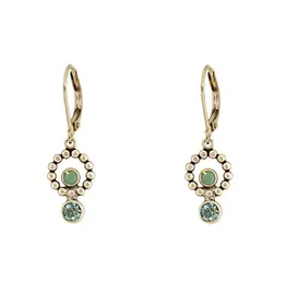 Baked Beads Multi-Crystal Dangle Earrings