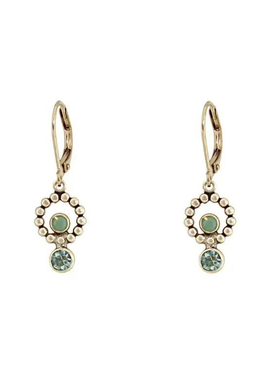 Baked Beads Multi-Crystal Dangle Earrings