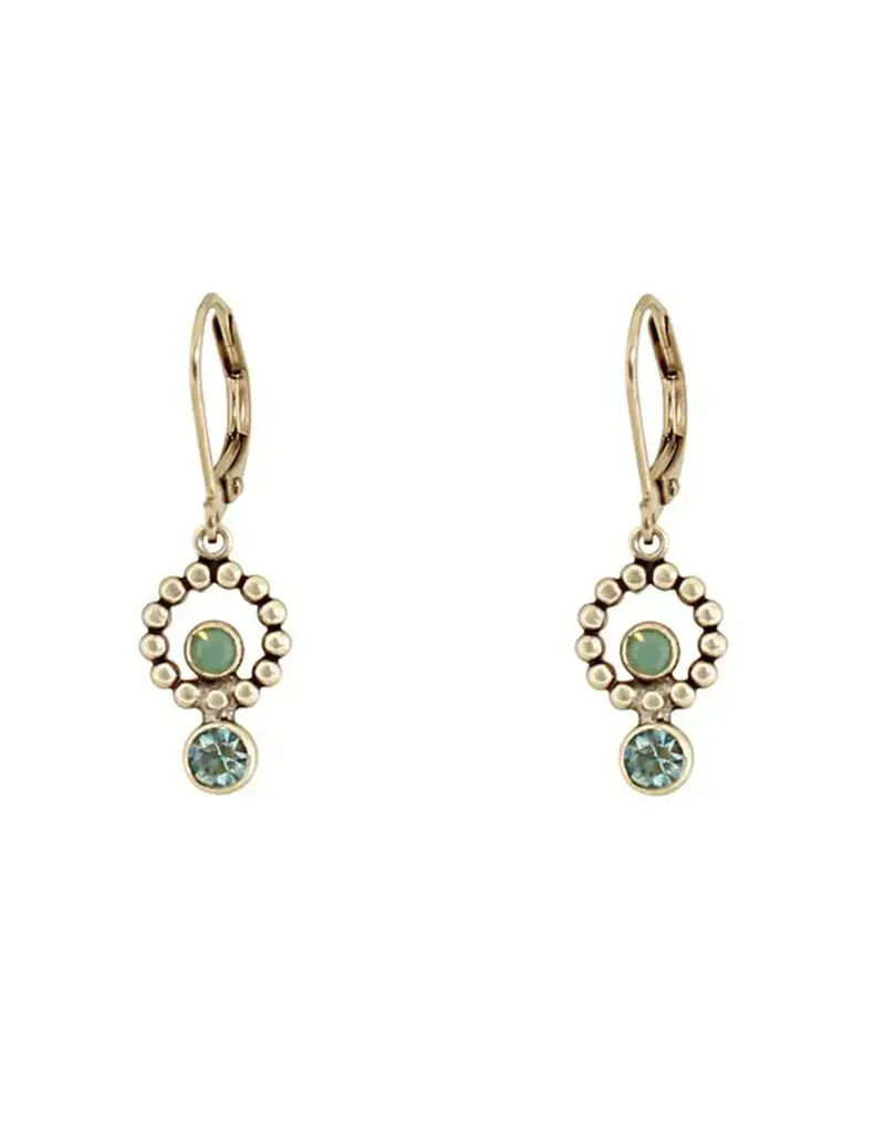 Baked Beads Multi-Crystal Dangle Earrings