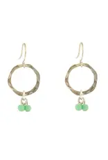 Baked Beads Bead Dangle Hoop Earrings
