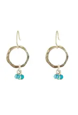 Baked Beads Bead Dangle Hoop Earrings