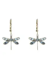 Baked Beads Crystal Dragonfly Earrings