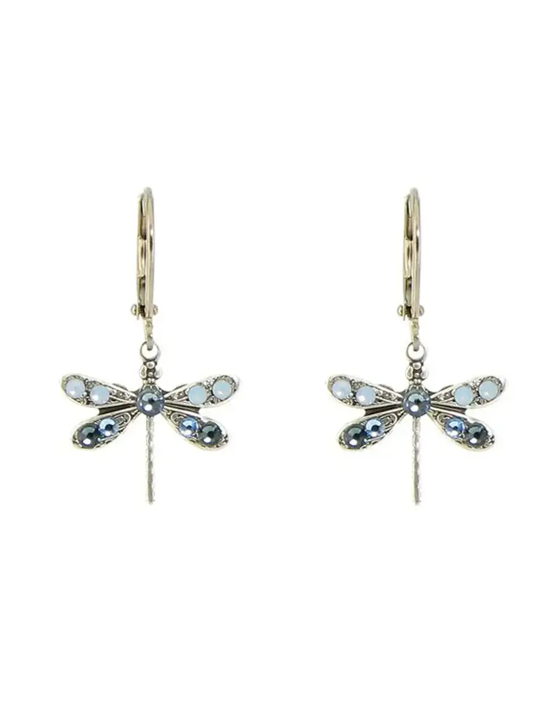 Baked Beads Crystal Dragonfly Earrings