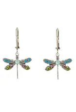 Baked Beads Crystal Dragonfly Earrings