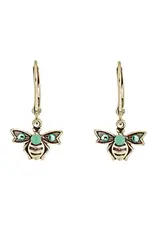 Baked Beads Crystal Bee Earrings