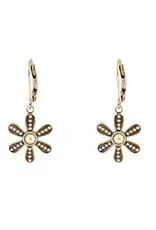 Baked Beads Granulated Flower Earrings
