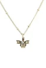 Baked Beads Crystal Bee Necklace