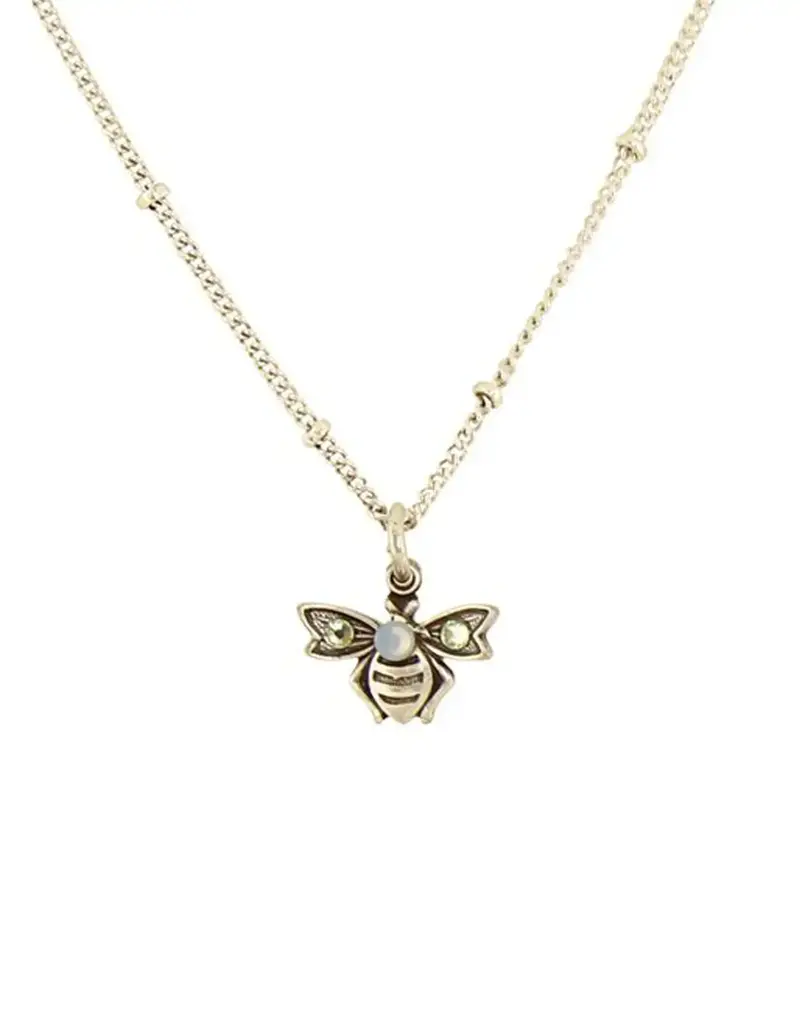 Baked Beads Crystal Bee Necklace