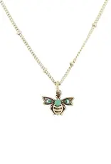 Baked Beads Crystal Bee Necklace