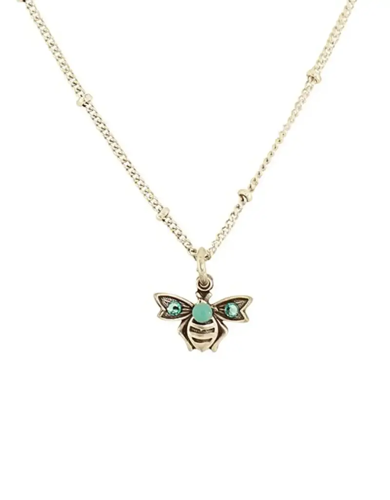 Baked Beads Crystal Bee Necklace