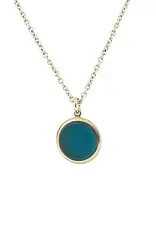 Baked Beads Sea Glass Dangle Necklace