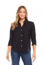 Karen Kane Ruched Sleeve Shirt