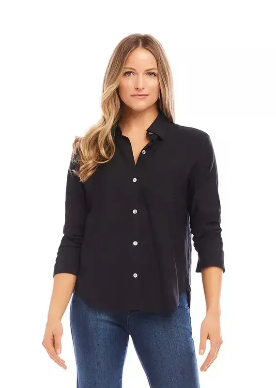 Karen Kane Ruched Sleeve Shirt