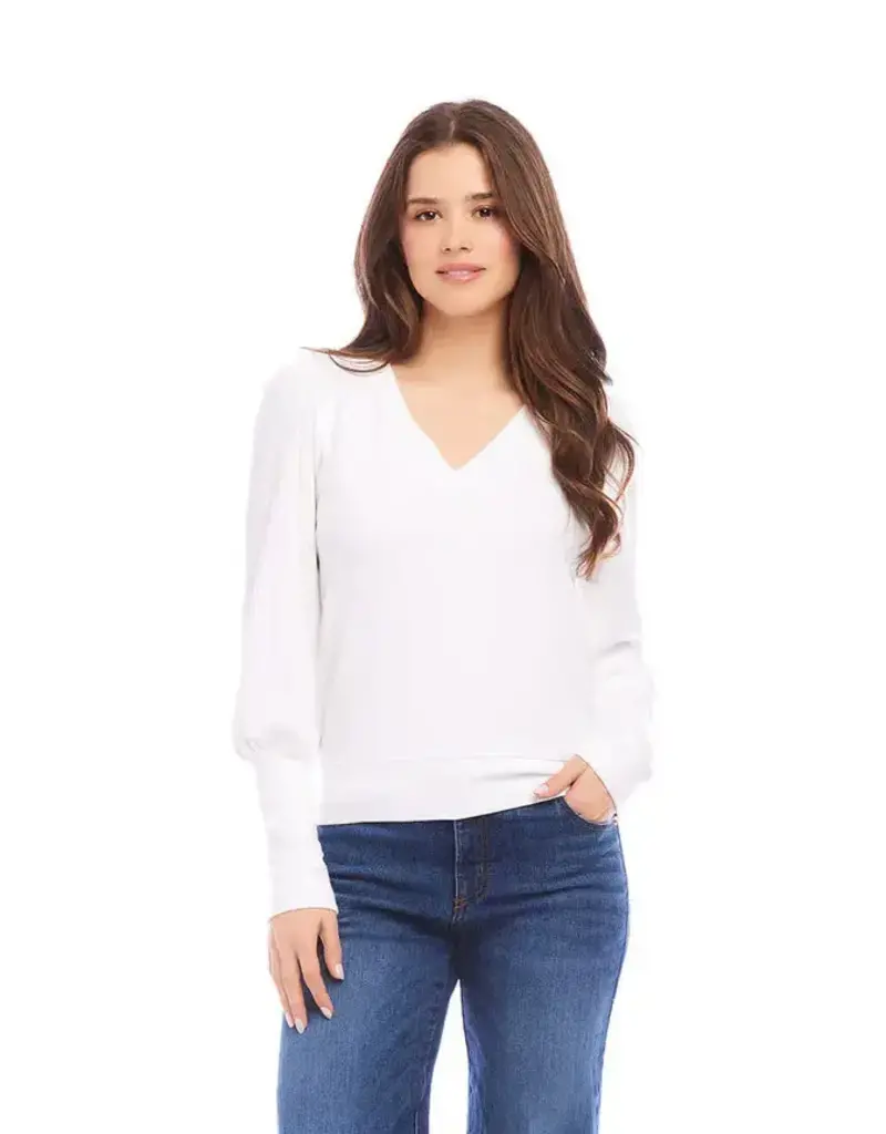 Karen Kane V-Neck Bishop Sleeve Top