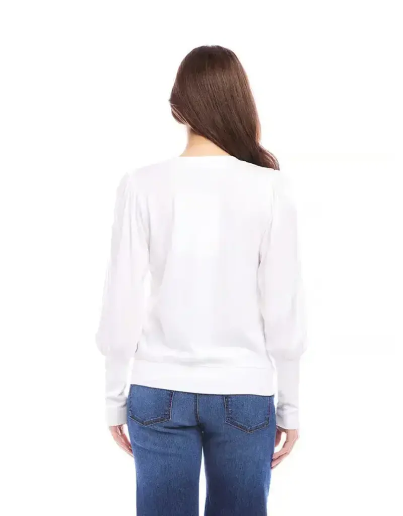 Karen Kane V-Neck Bishop Sleeve Top