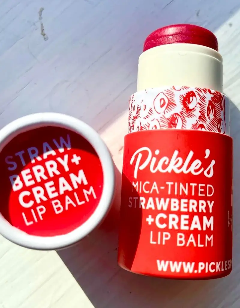 Pickle's Potions Strawberry + Cream Tinted Lip Balm