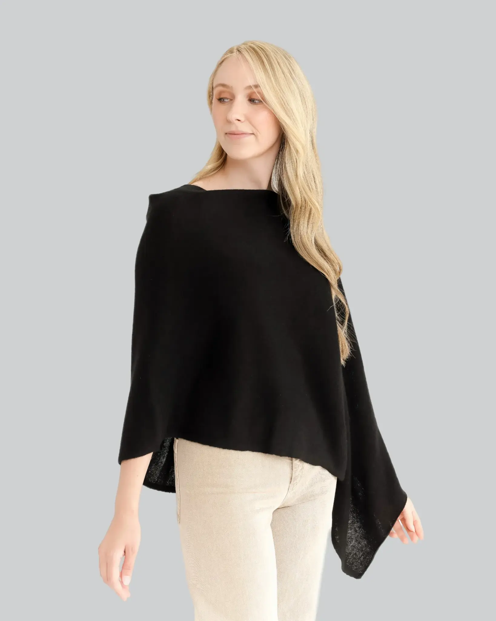 Recycled Cashmere Wool Poncho | EILEEN FISHER