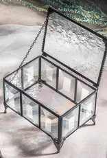 J. Devlin Clear Crystal Glass Jewelry Box