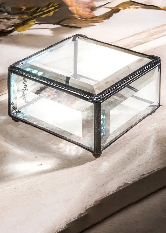 J. Devlin Medium Square Beveled Glass Box