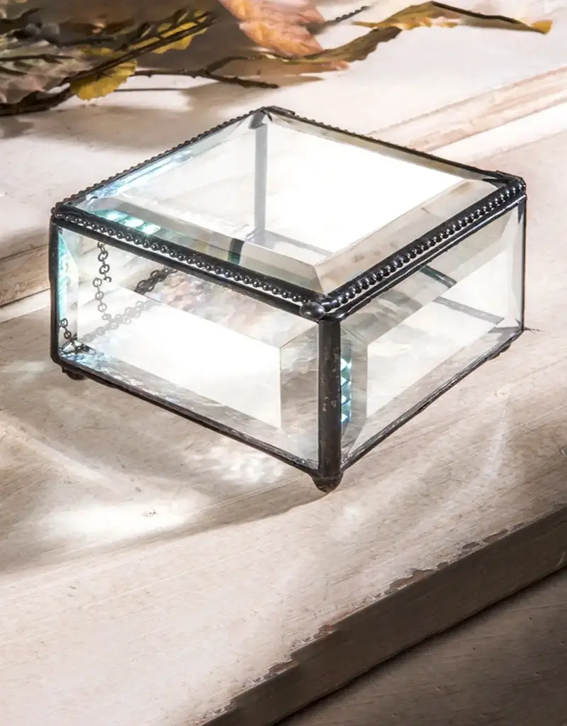 J. Devlin Medium Square Beveled Glass Box