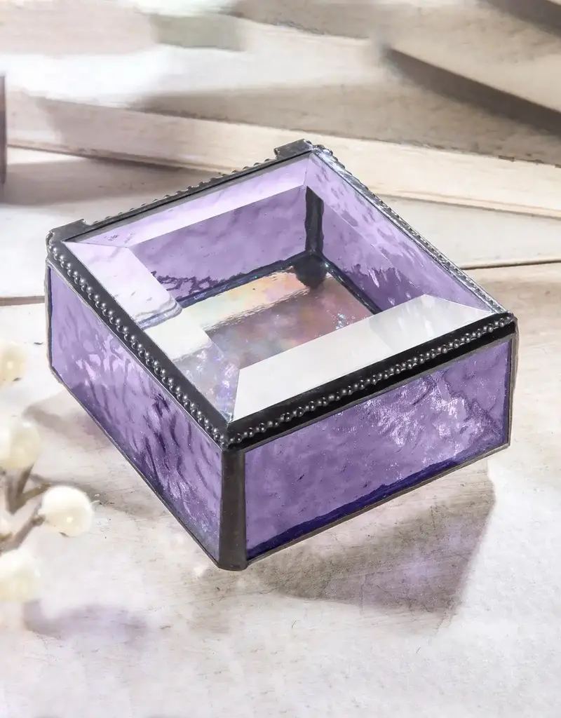 J. Devlin Purple Glass Keepsake Jewelry Box