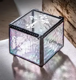 J. Devlin Clear Glass Rosary Jewelry Box