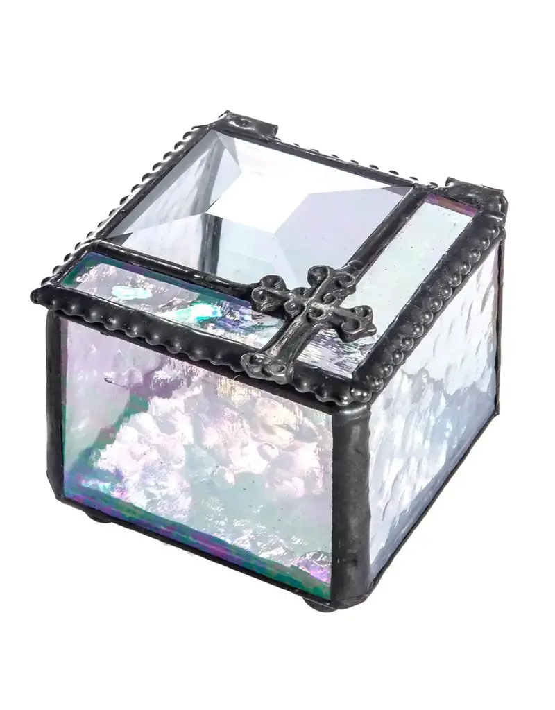 J. Devlin Clear Stained Glass Rosary Box