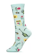 Infinity Classics Flower Garden Bamboo Blend Crew Socks