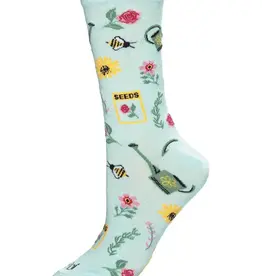 Infinity Classics Flower Garden Bamboo Blend Crew Socks