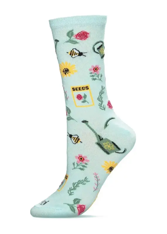 Infinity Classics Flower Garden Bamboo Blend Crew Socks