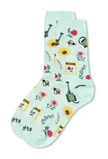 Infinity Classics Flower Garden Bamboo Blend Crew Socks