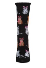 Infinity Classics Study Cats Bamboo Blend Crew Socks