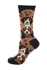 Infinity Classics Memoi Puppy Women's Bamboo Crew Socks