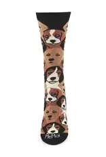 Infinity Classics Memoi Puppy Women's Bamboo Crew Socks