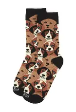 Infinity Classics Memoi Puppy Women's Bamboo Crew Socks