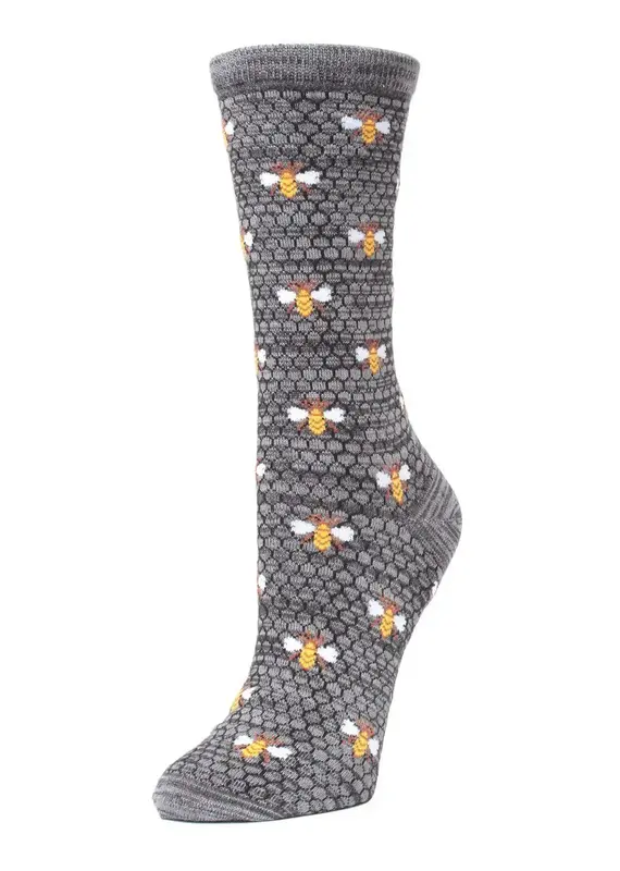 Infinity Classics Honey Bee Bamboo Blend Crew Socks