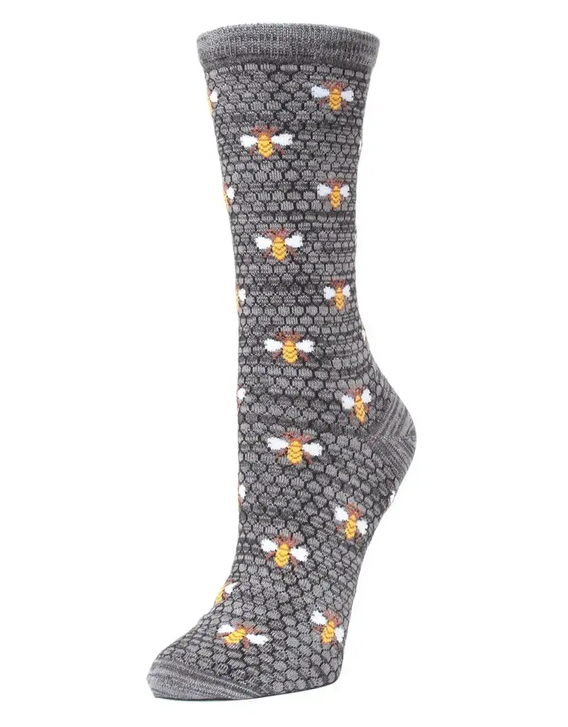 Infinity Classics Honey Bee Bamboo Blend Crew Socks