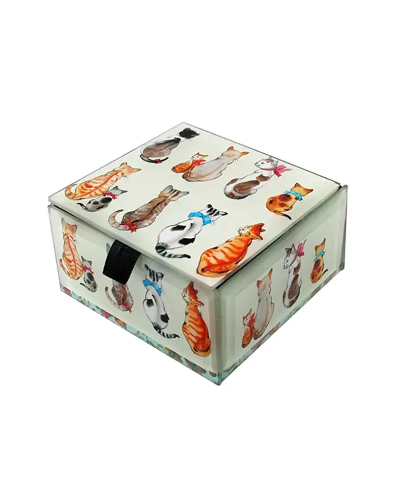 World Buyers Cat & Bows Glass Box