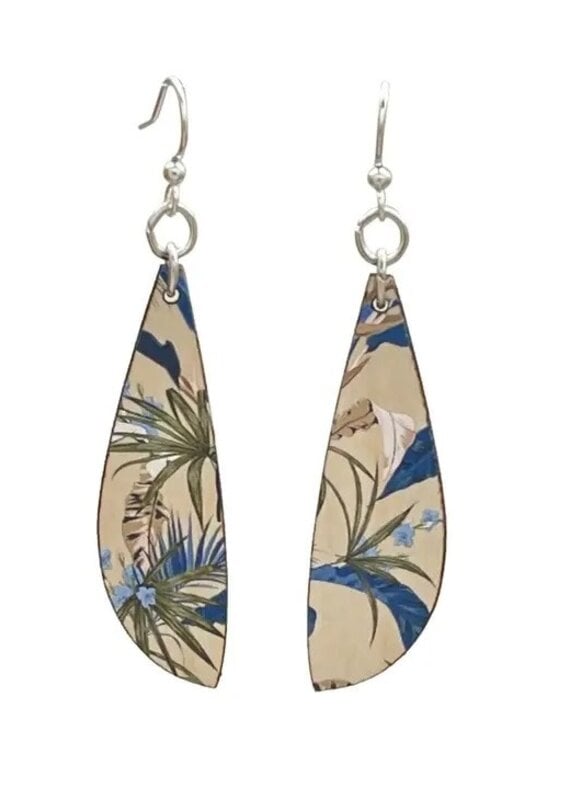 Green Tree Jewelry Blue Botanical Earrings