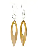 Green Tree Jewelry Pointed Drop Bamboo Earrings