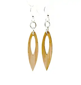 Green Tree Jewelry Pointed Drop Bamboo Earrings