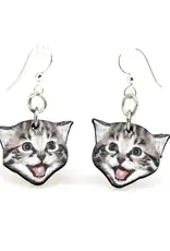 Green Tree Jewelry Playful Kitten Earrings