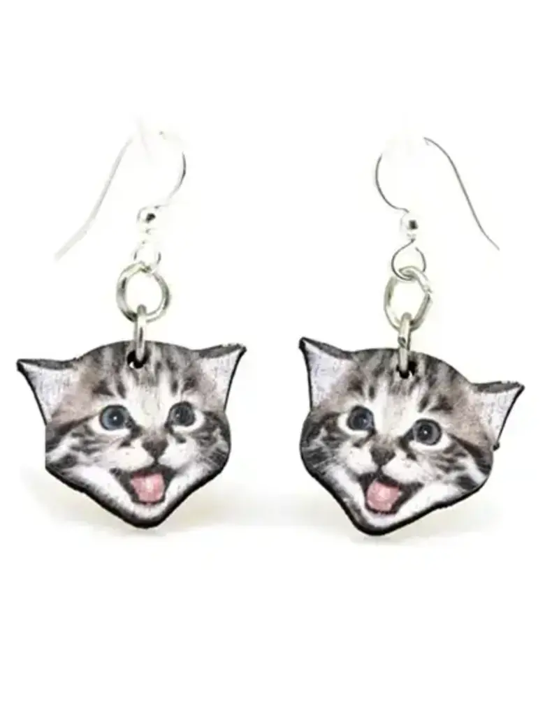 Green Tree Jewelry Playful Kitten Earrings