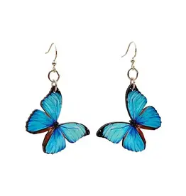 Green Tree Jewelry Blue Butterfly Earrings