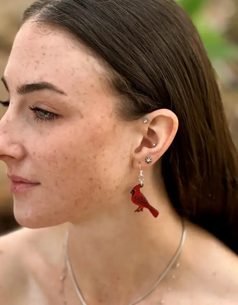 Green Tree Jewelry Cardinal Earrings