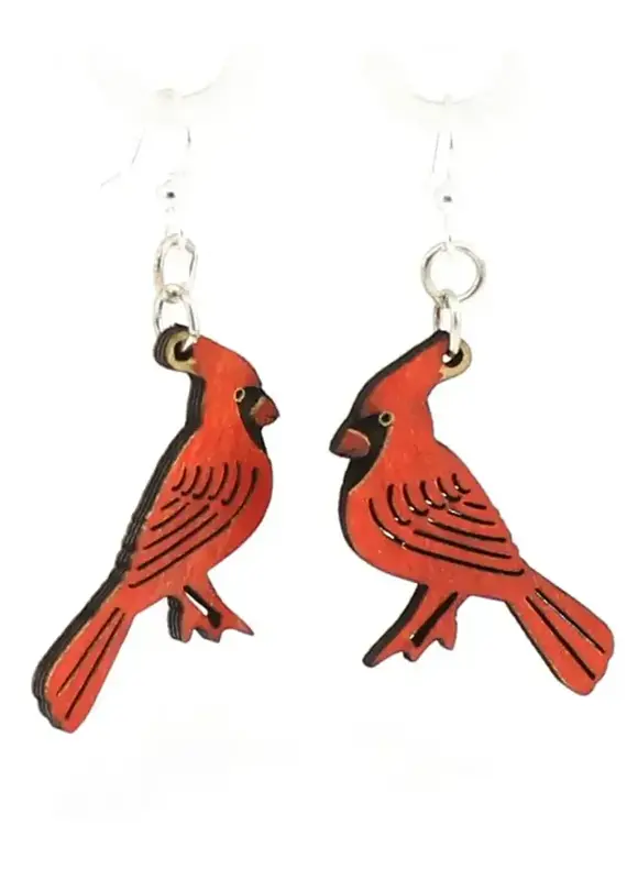 Green Tree Jewelry Cardinal Earrings