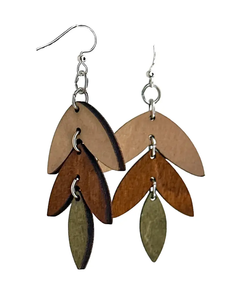 Green Tree Jewelry Three Piece Earrings