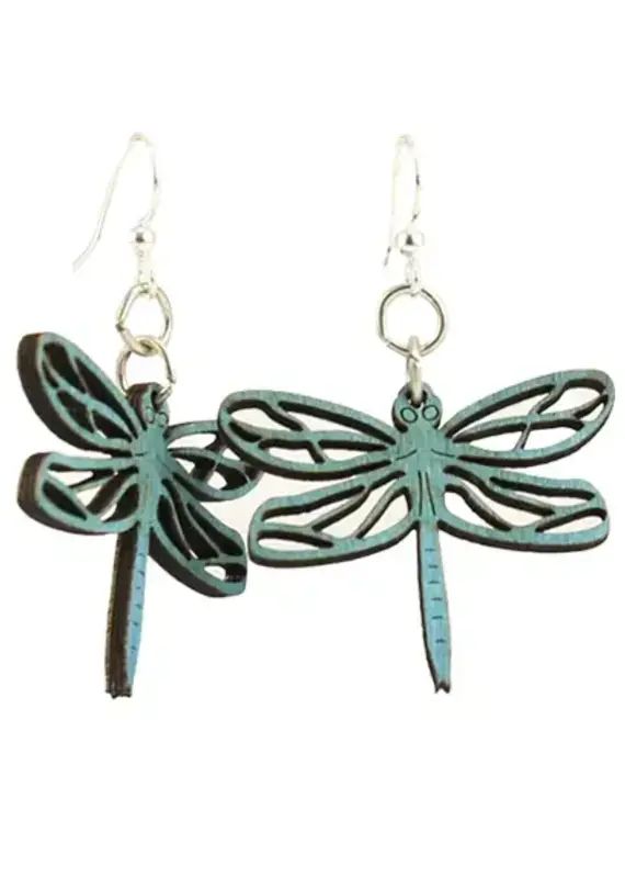 Green Tree Jewelry Dragonfly Blossoms Earrings